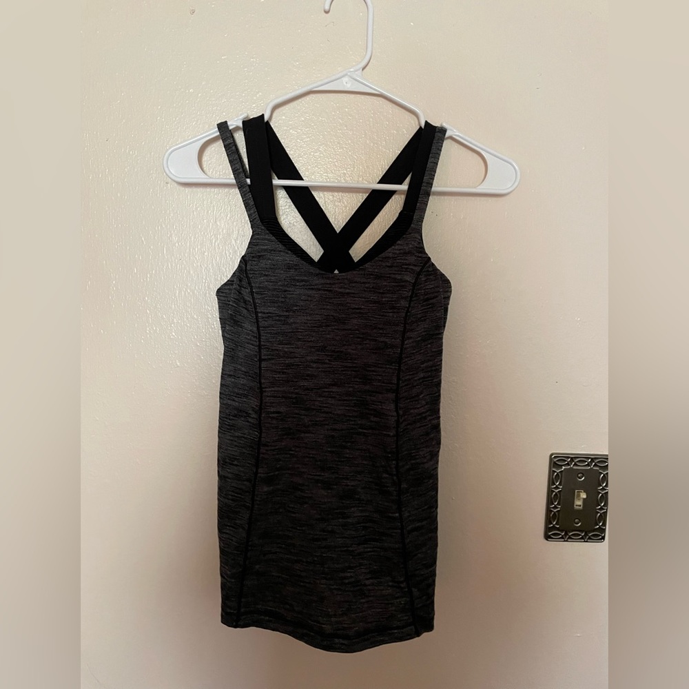 lulu heather grey crossback tank